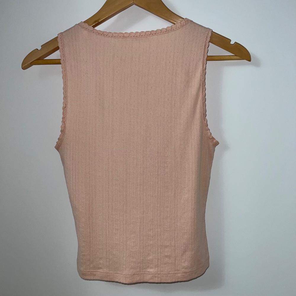 Dôen Lois Tank, Size M, in Degas Pink Pointelle - Picture 8 of 16